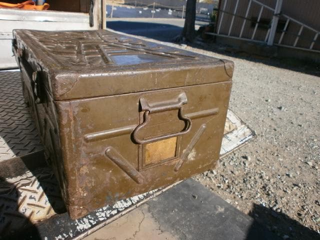 旧日本軍　将校　軍用トランク メタルケース 第5676部隊