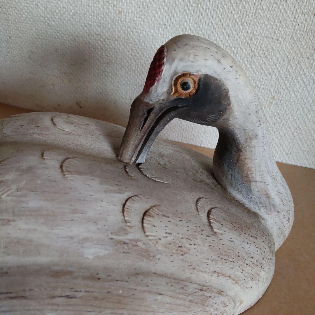 木彫  鶴  川原 啓秀