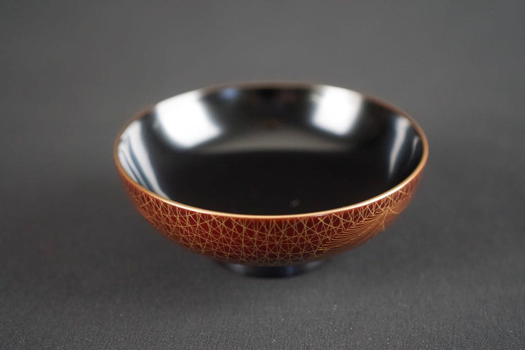 平安象彦　武蔵野椀　5客　箱付　漆器　蒔絵