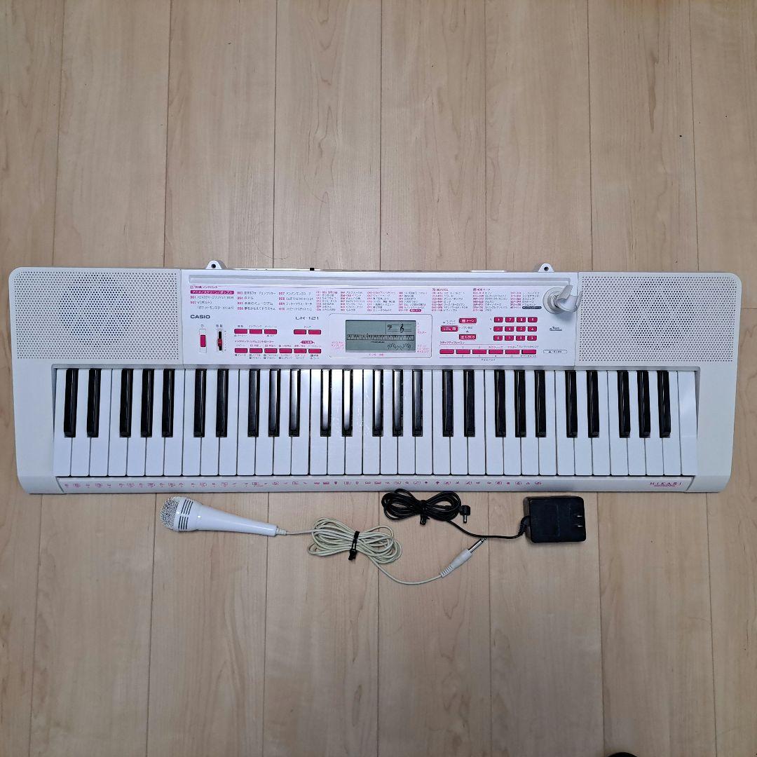 CASIO LK-121 キーボード マイク・電源アダプター付き