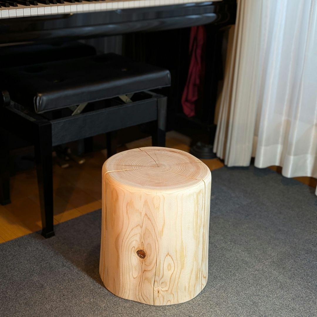 檜　切り株　丸太　椅子　スツール　 高さ約36㎝