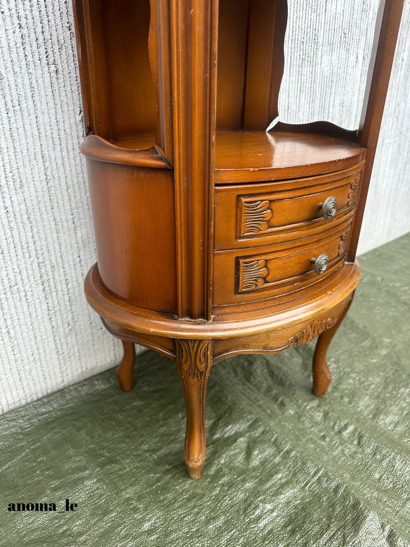 【ラウンドチェスト】イタリア　カブリオールレッグ　コンソール　キャビネット