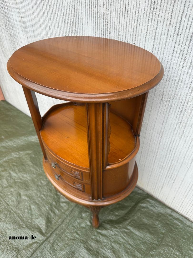 【ラウンドチェスト】イタリア　カブリオールレッグ　コンソール　キャビネット