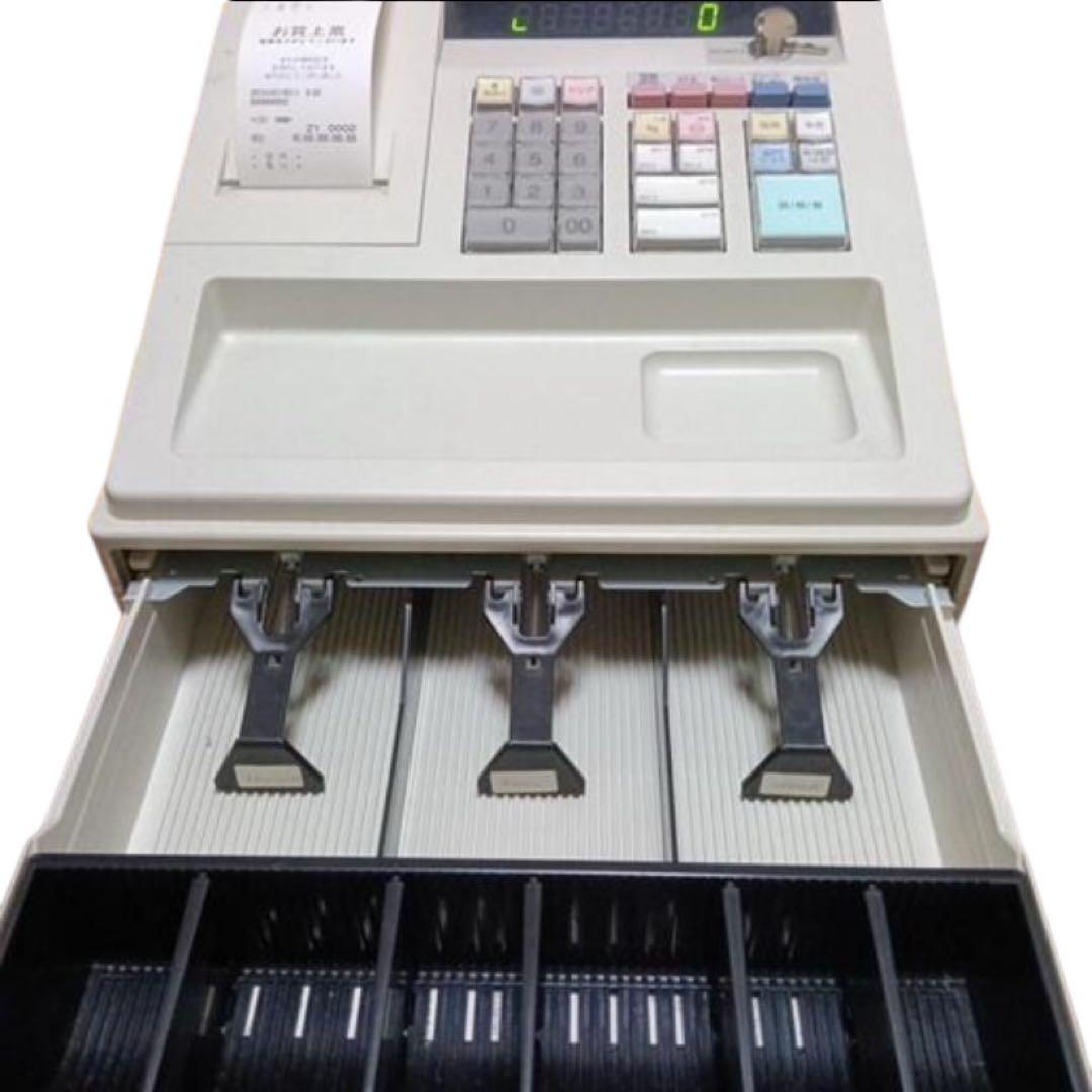 【美品】SHARP シャープ レジスター XE-A147 ホワイト 中古 現状品
