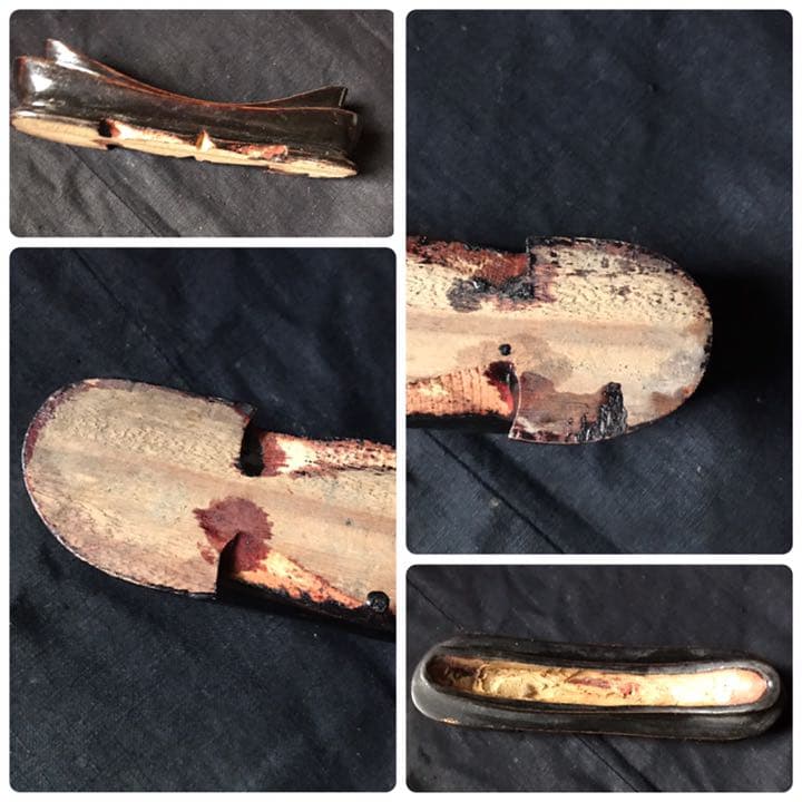 自然界の作用で不思議な心象風景が描かれた鑑賞石　台座付き