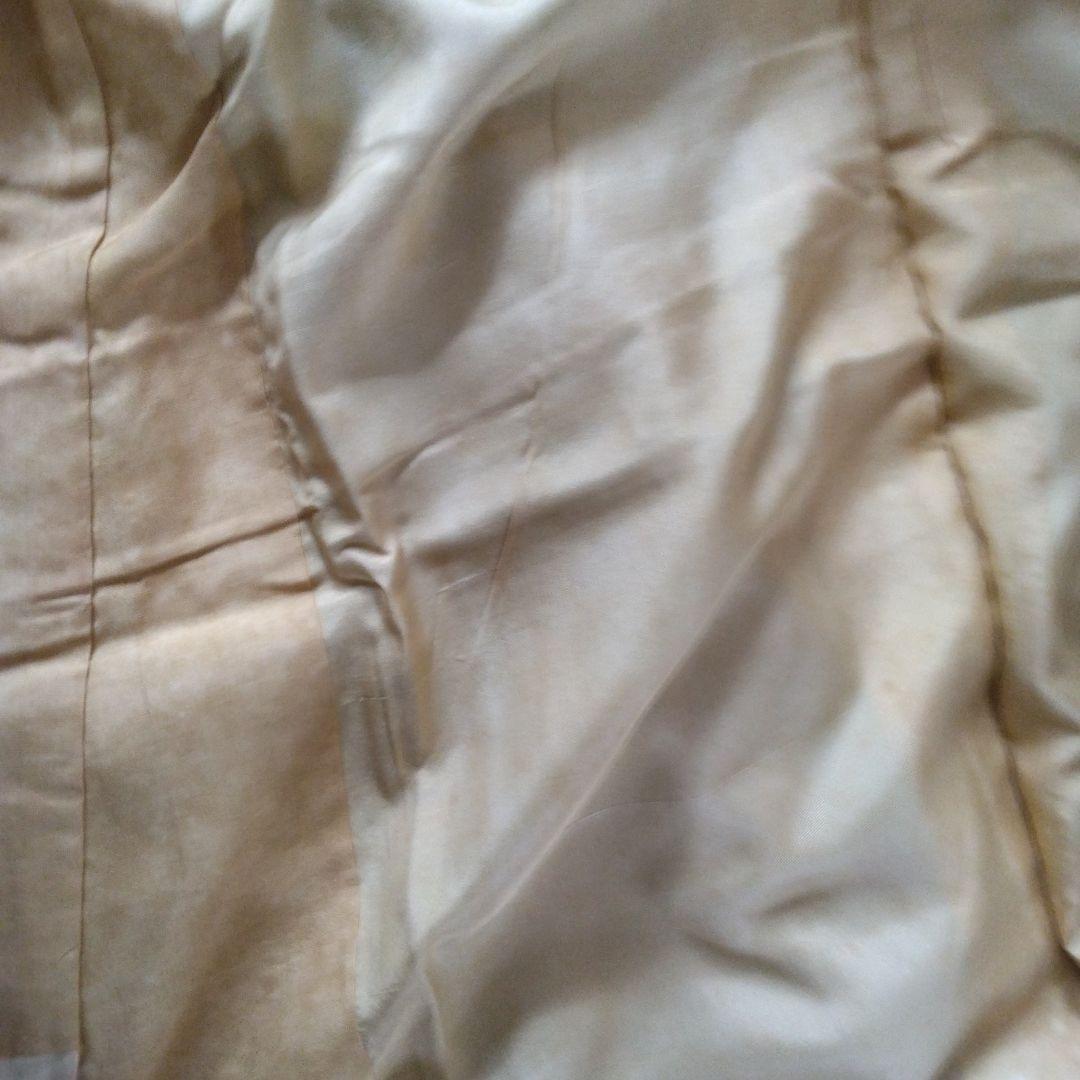 昭和レトロお誂え振袖　群青色　群馬桐生　手染め　正絹　ヴィンテージ着物