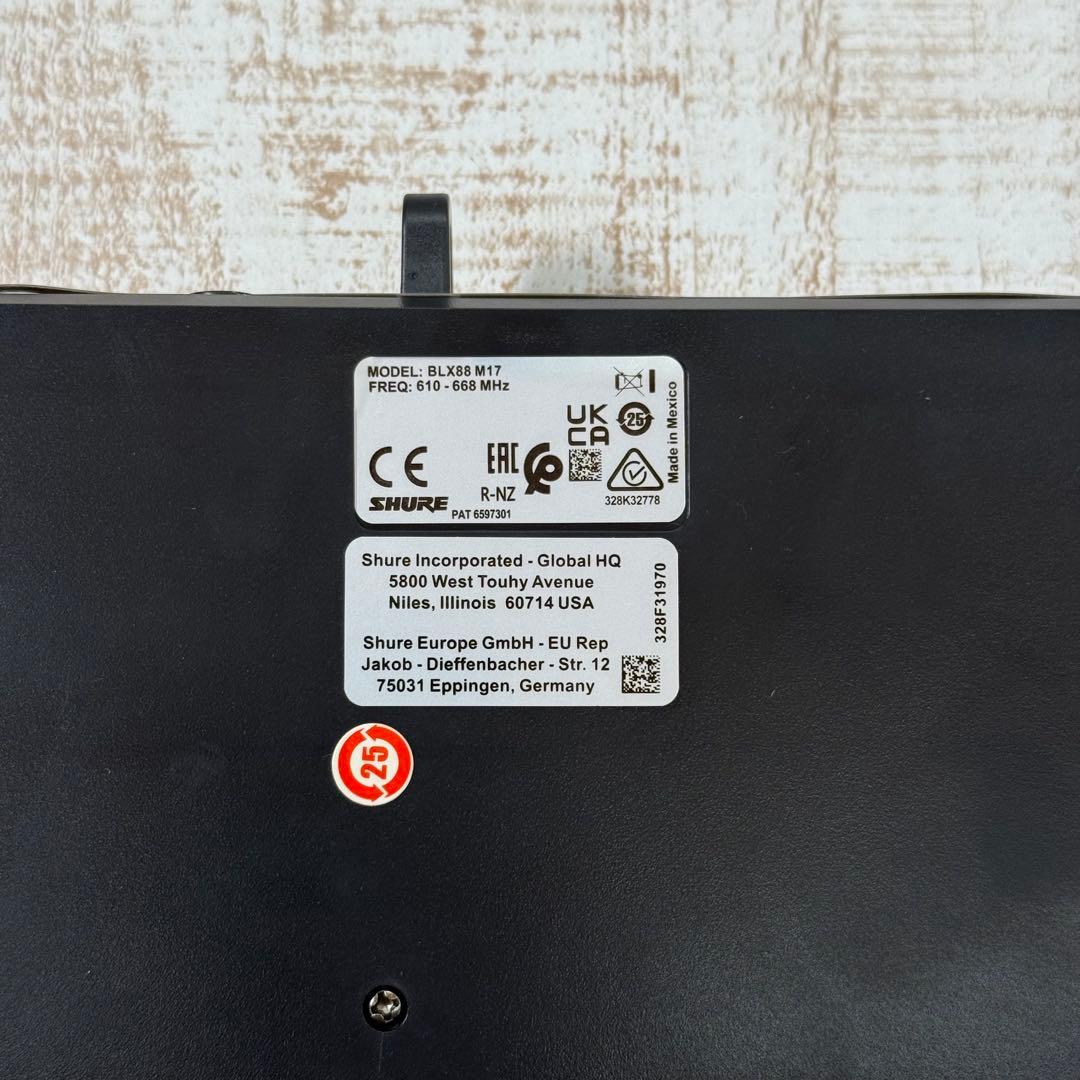美品　SHURE BLX288J SM58-JB ワイヤレスマイクセット