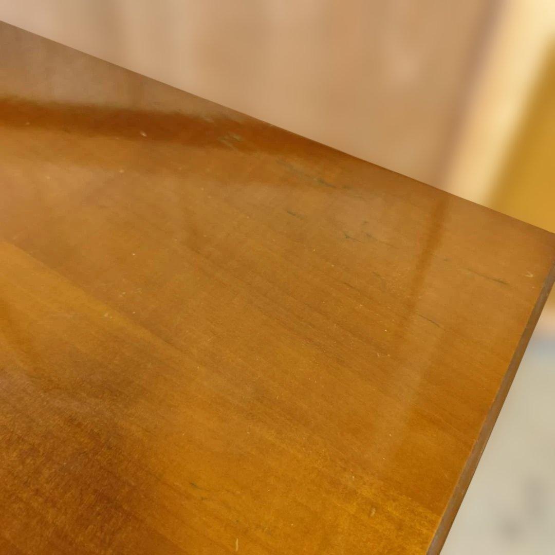 アンティーク調 猫脚コンソールデスク サイドチェスト かごめ編み ラタン