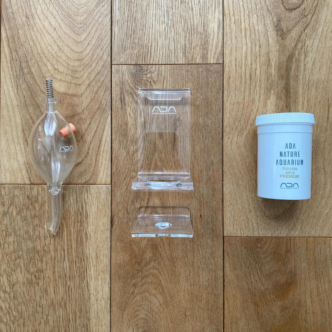 ADA APグラス クリアスタンド エサ セット
