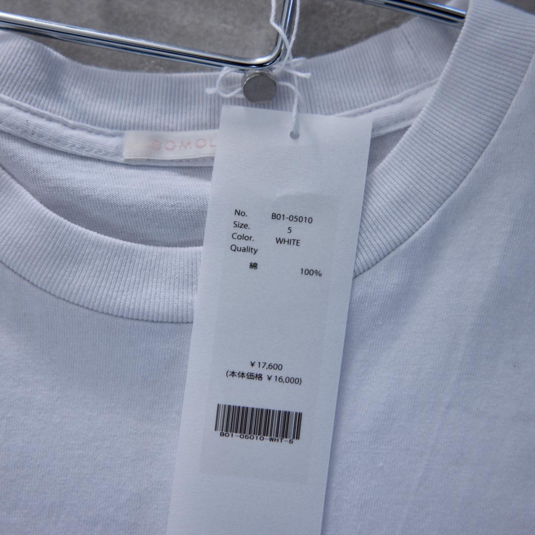 25SS COMOLI コットンジャージ 半袖Tシャツ B01-05010 黒白