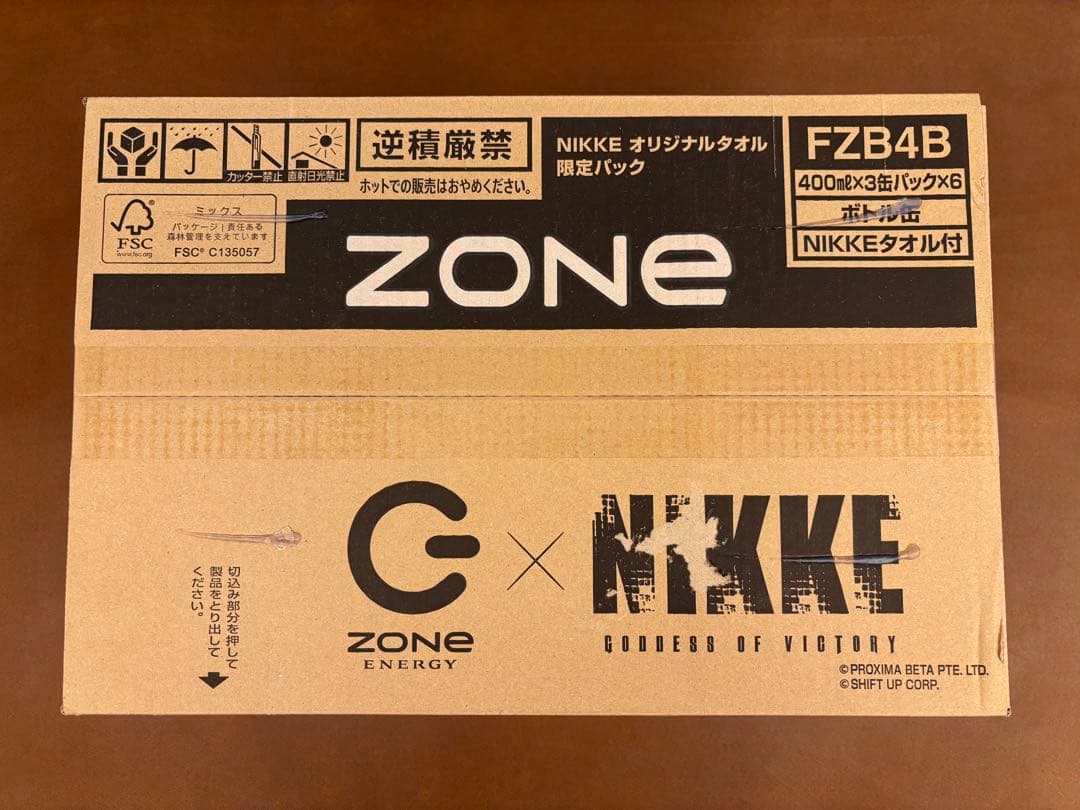 ZONE × NIKKE オリジナルタオル　限定パック　6種　未開封　カートン