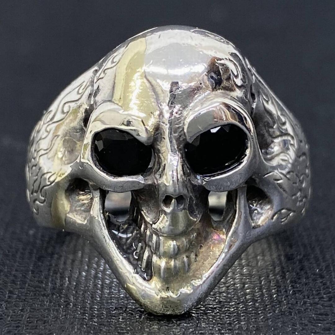 Bill Wall Leather K18 グッドラック スカル リング 17号