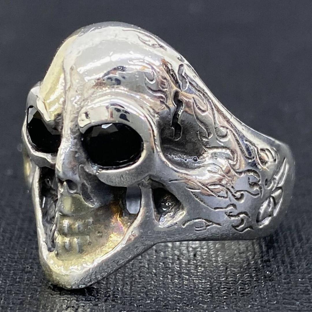 Bill Wall Leather K18 グッドラック スカル リング 17号