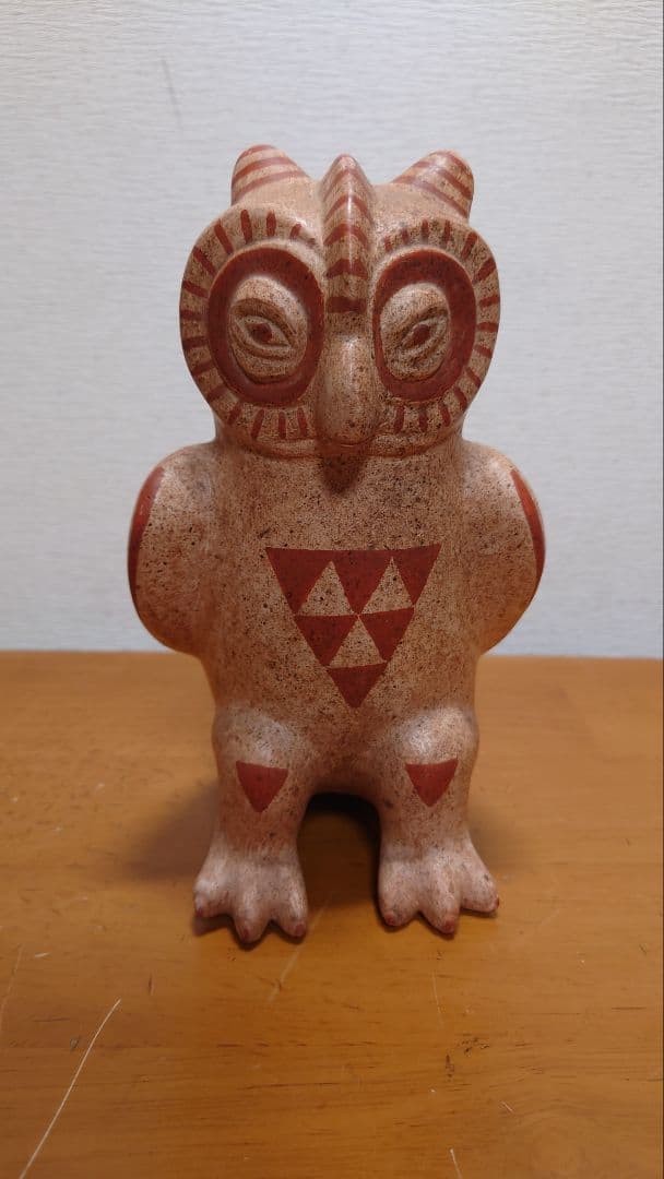 ペルー　モチェ文化　フクロウの土器　リプロ品