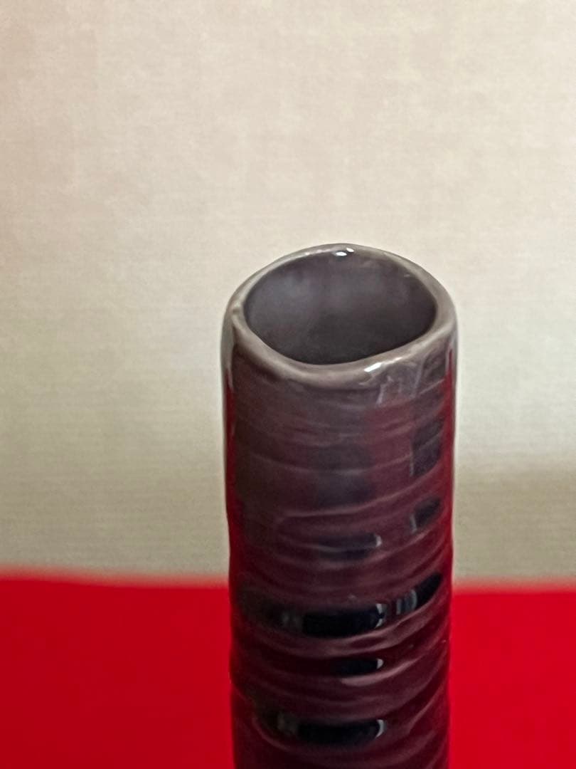 人間国宝  三代 徳田八十吉（正彦銘）  鶴首 花入 管理T199