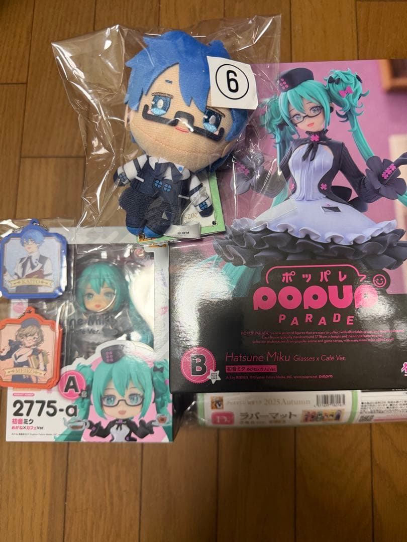 グッスマくじ ポッパレ 初音ミク めがね×カフェVer. 未開封　A賞B賞