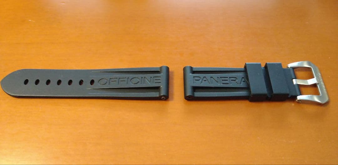 お*パ様 【OFFICINE PANERAI 44m用】ラバーベルト／ブラック