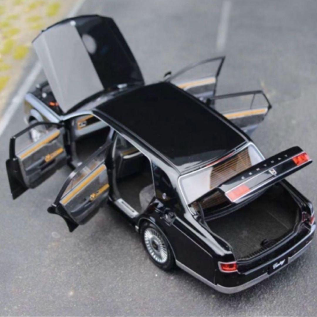LCD製 1:18 トヨタ センチュリー 合金製フルオープンモデルカー　ブラック