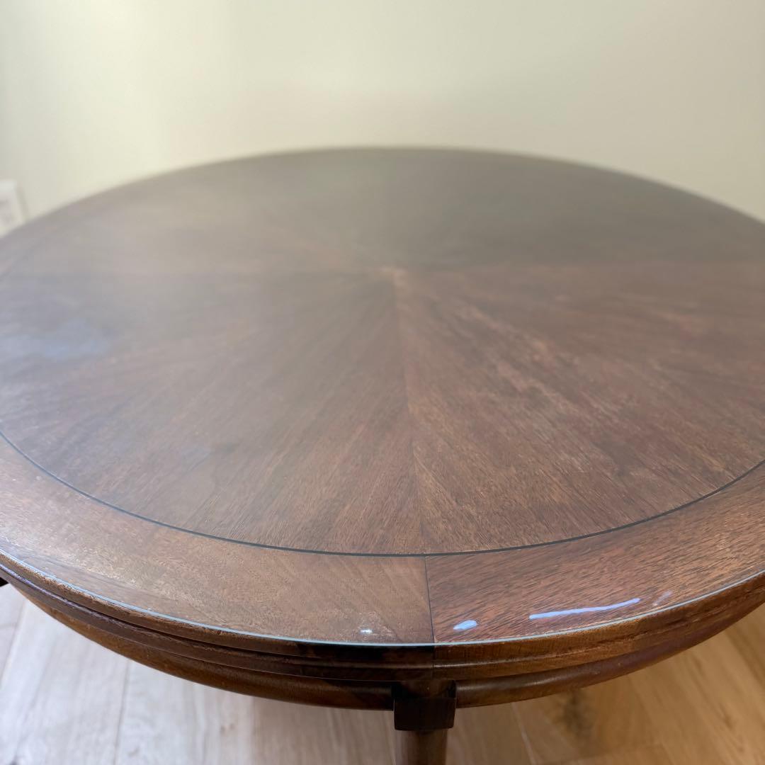 【お値下げ】高級木材 マホガニー ヴィンテージ テーブル マット付き