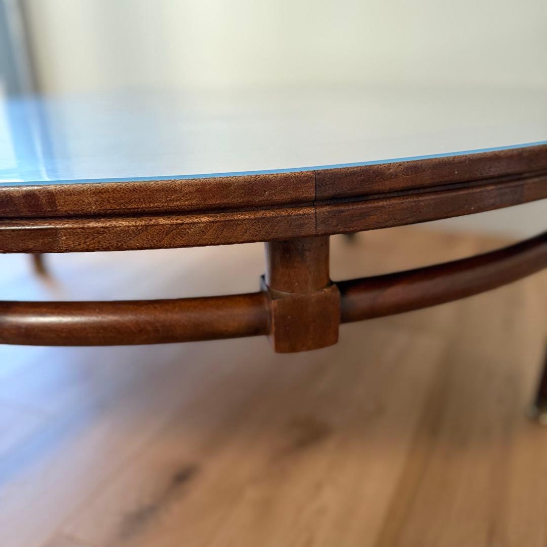 【お値下げ】高級木材 マホガニー ヴィンテージ テーブル マット付き