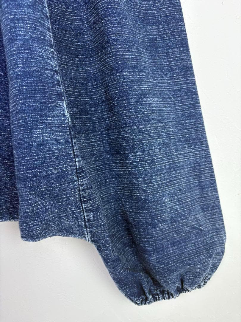 【新品】藍染　ストーンウォッシュ　サルエルパンツ 男女兼用　F441-29