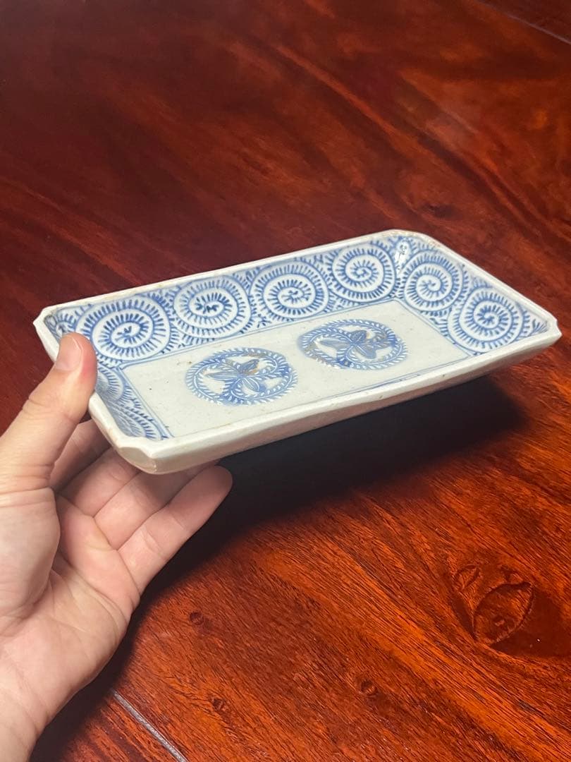 切込　長皿　蛸唐草　古伊万里　民藝　民芸　くらわんか　会津本郷　波佐見