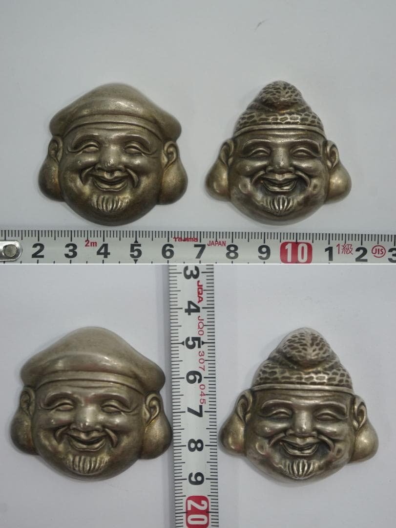 約 180g 純銀 生駒製 恵比寿 大黒 縁起物