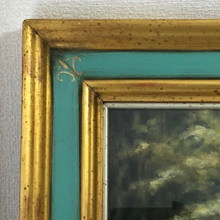 松本晴夫  夏  M8号  油絵　少年と犬