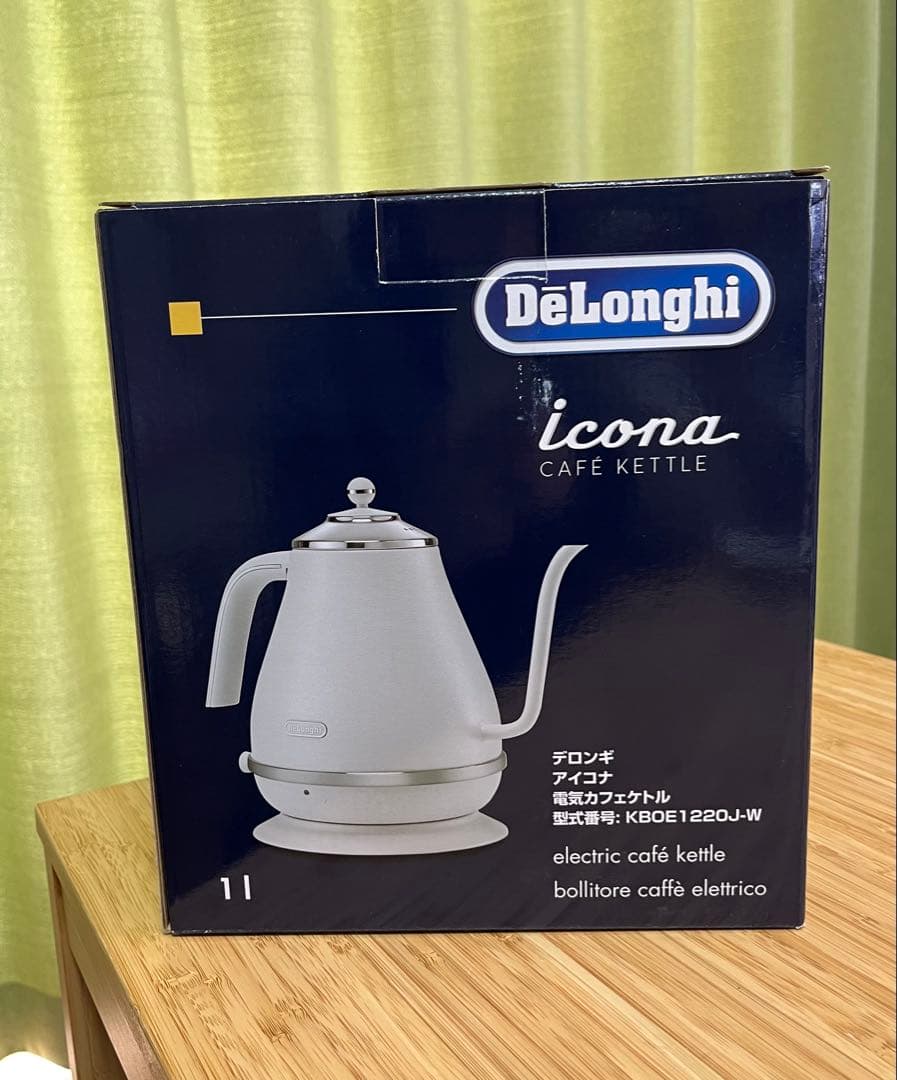 アイコナ 電気カフェケトル ピースフルホワイト　デロンギ　未使用