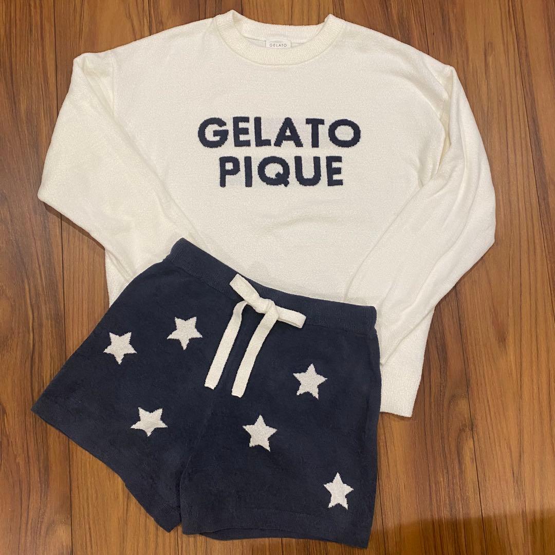 【ジェラートピケ】スターロゴジャガードプルオーバー&ショートパンツSET