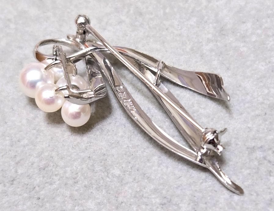 MIKIMOTOミキモト SV あこや真珠ブローチ パール 本真珠　42034