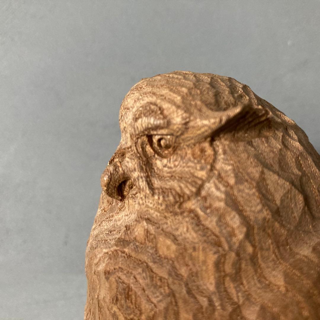金岡茂幸 フクロウ ミミズク 彫刻 木彫り