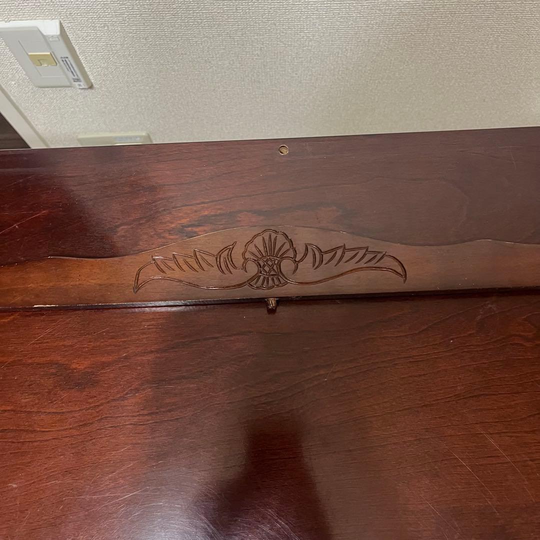 フジ　猫脚コンソール 引き出し付　ハーフムーンテーブル