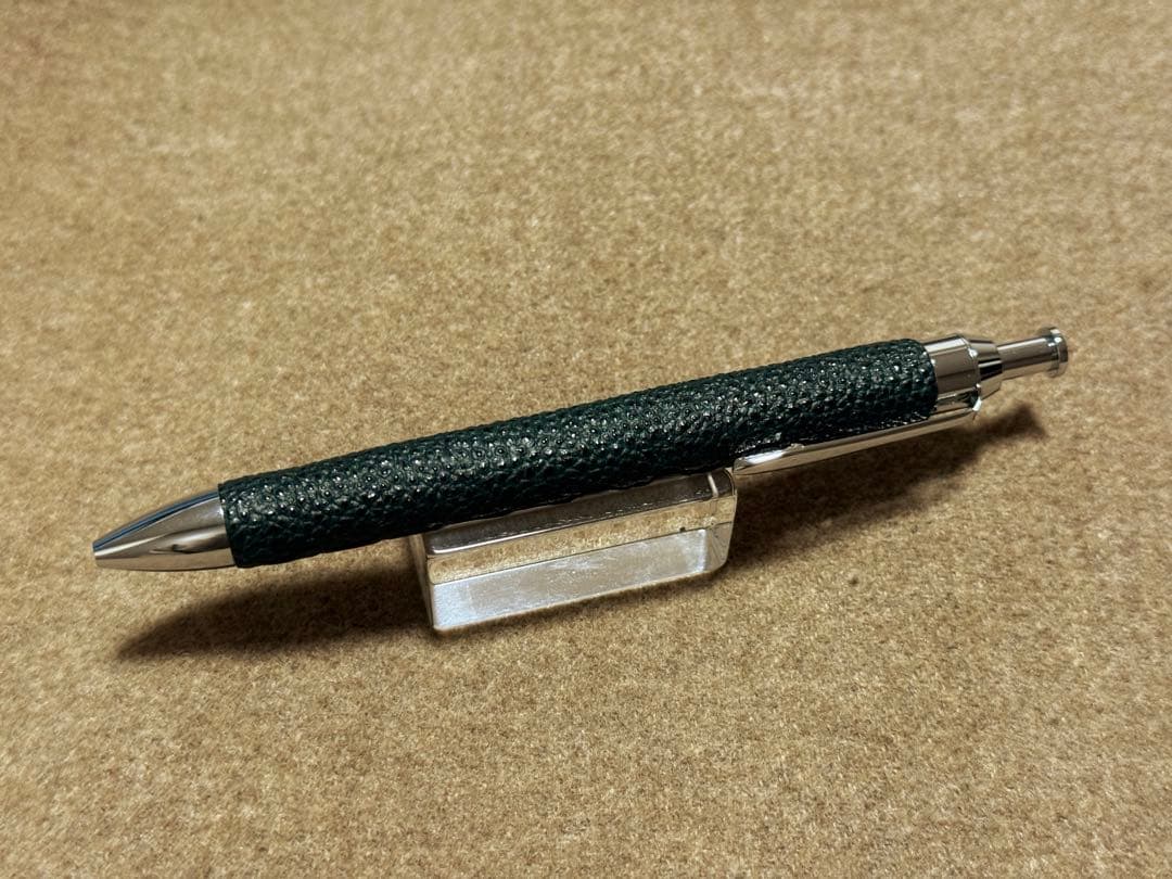 SHINARI TACHIWAKI グリーン　黒桟×クロコ　ボールペン