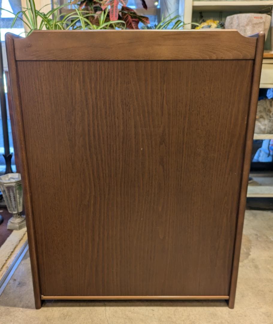 【美品】カリモク ミニサイドボード 電話台 FAX台 木製 収納家具 サイド収納