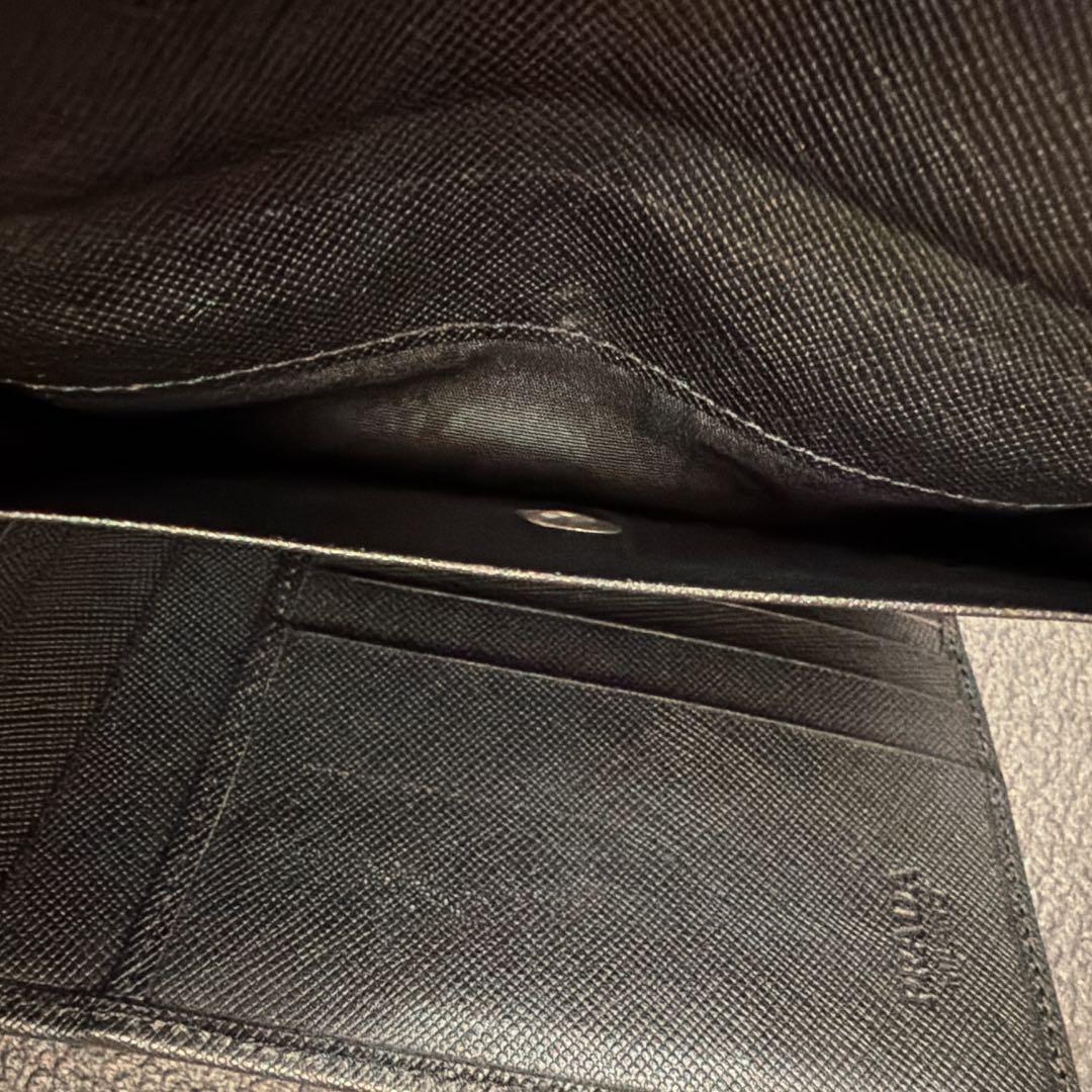 PRADA プラダ　財布　M510A 黒　三つ折り　美品