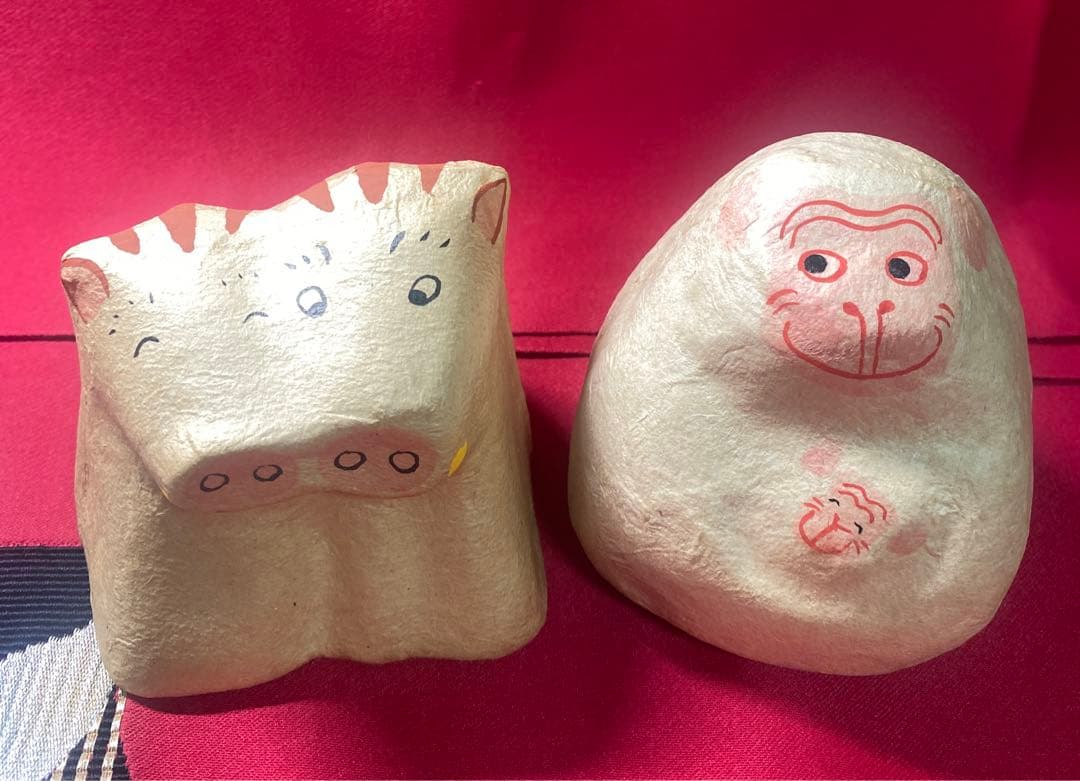 上山張子　ぞう六　蔵六面工房 干支　張り子　置物 11干支