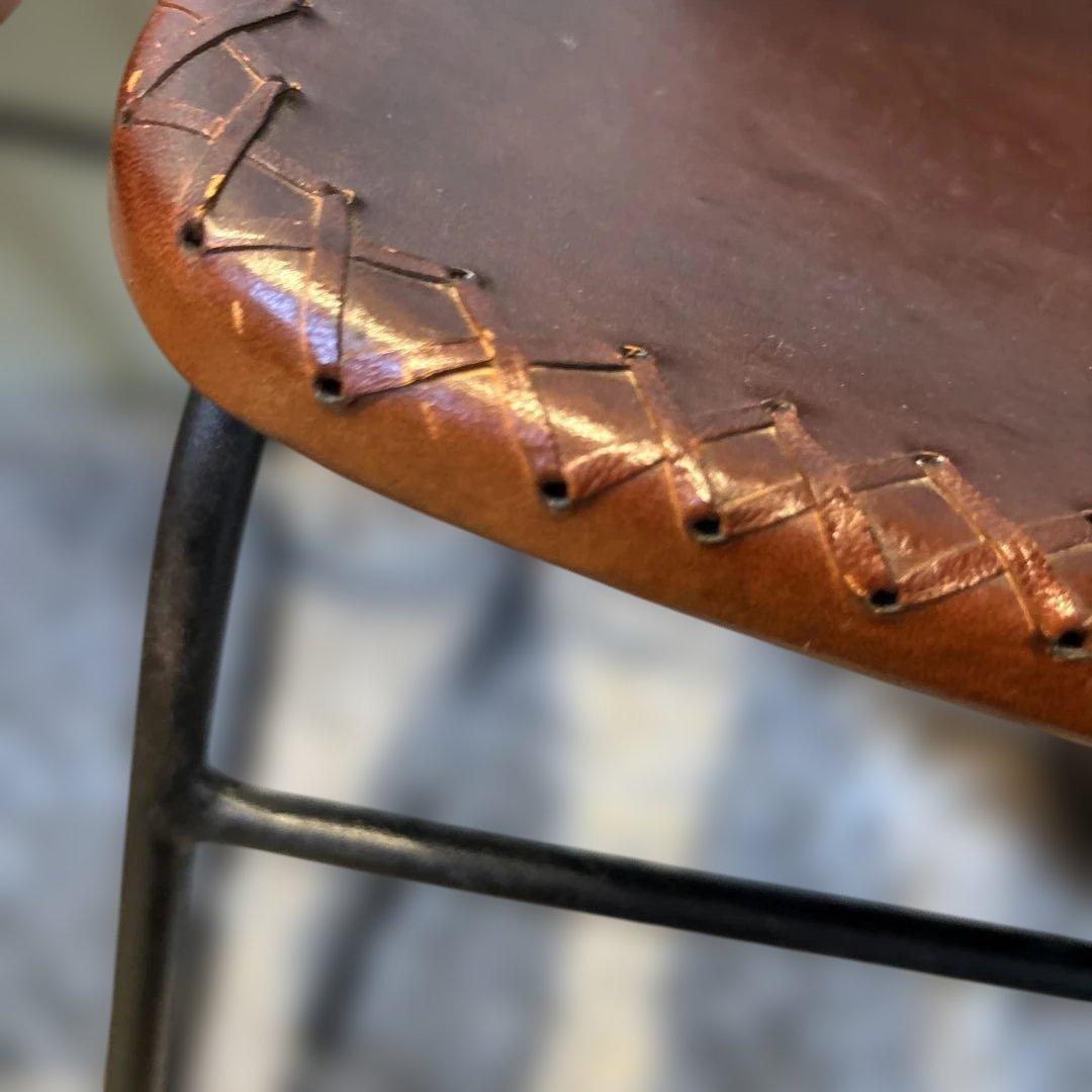 ヒツジ　本革スツール