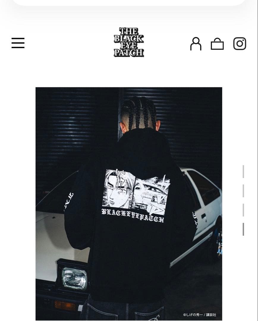 Black Eye Patch 頭文字D コラボ　XL