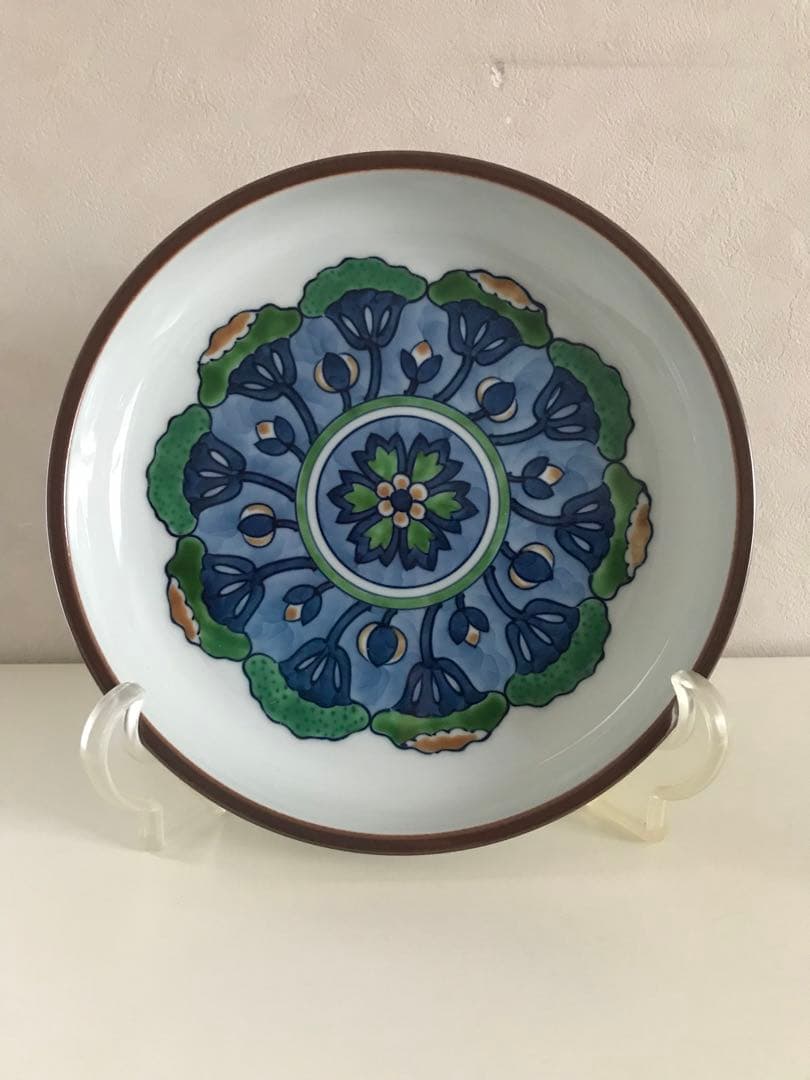 【新品】　希少品【新品・源右衛門】有田焼　染錦絵　飾り皿　深皿　木箱付き