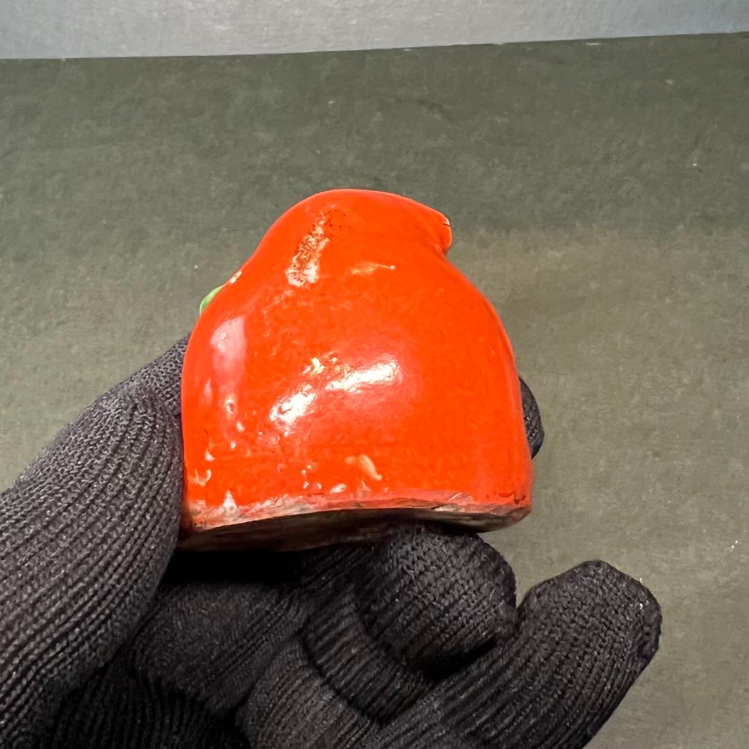 江戸後期〜明治期 古陶 達磨 水滴◎赤釉 だるま 書道具◎文房四宝◎古道具庵々