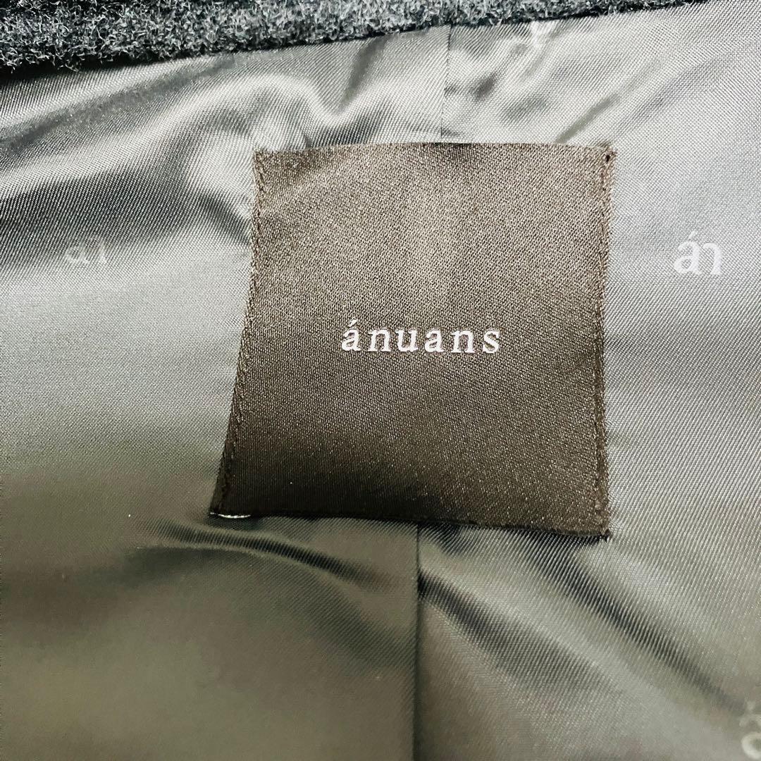 23AW anuans リバーロングチェスターコート ピュアウール グレー
