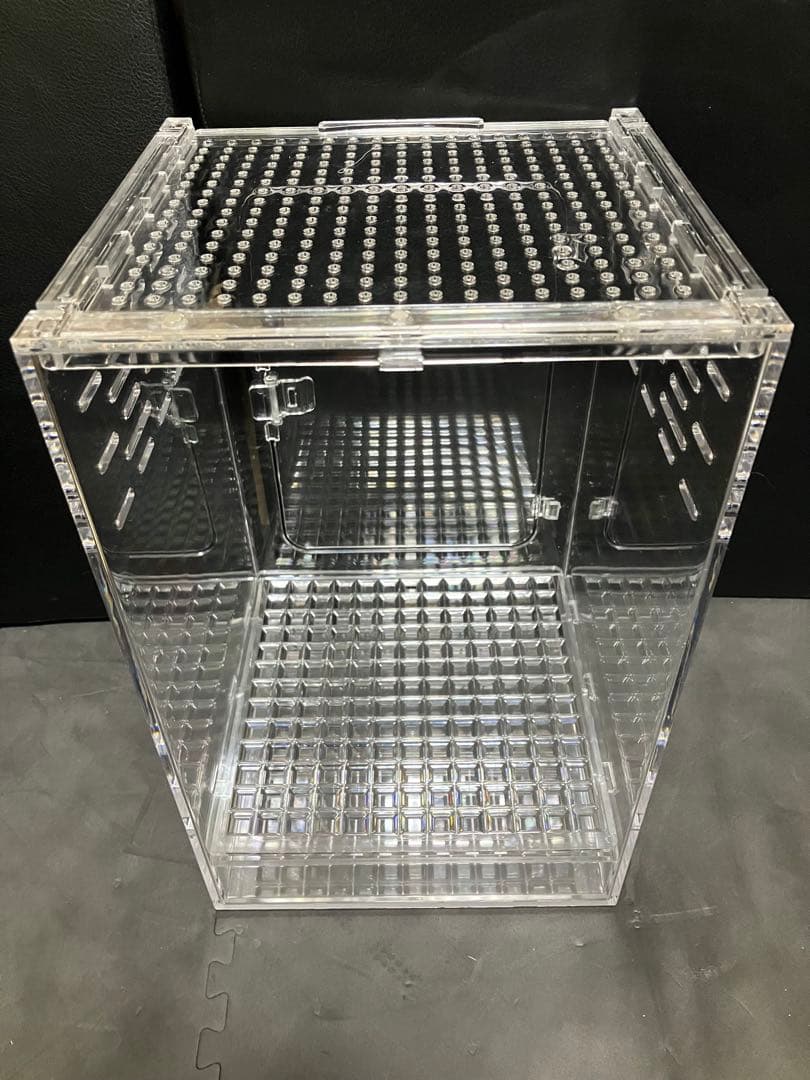 【新品未使用】レプタイルボックス×3 ナノ　スライド式　フロントドア　アクリル