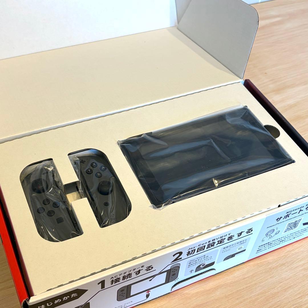 Nintendo Switch 本体 グレー+SDカード128GB,保護フィルム