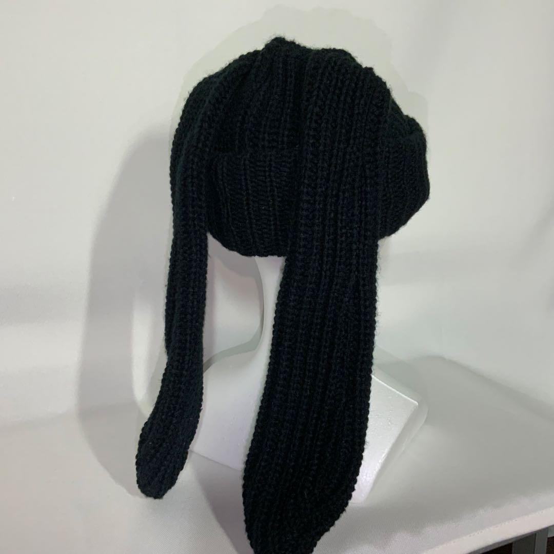 【希少】　FR2 月桃　Bunny Ears Beanie ニット帽　ブラック