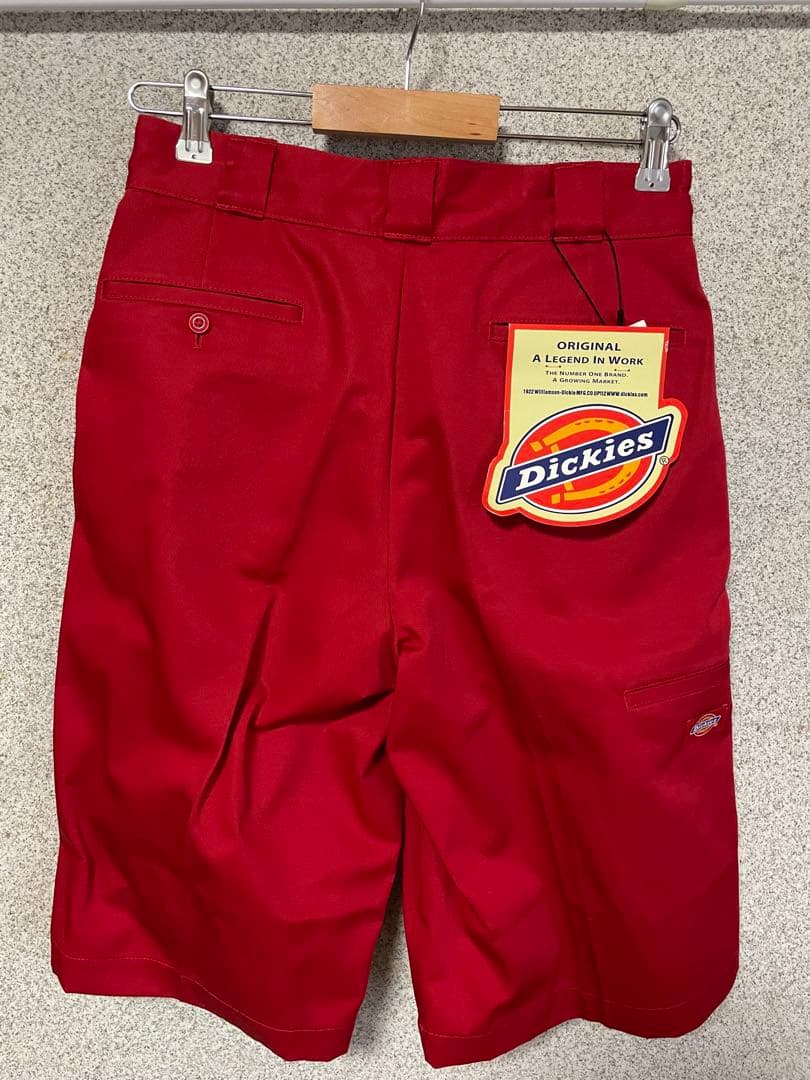 【新品】Dickies SCANDALロゴ 赤ショートパンツ 28 ディッキーズ