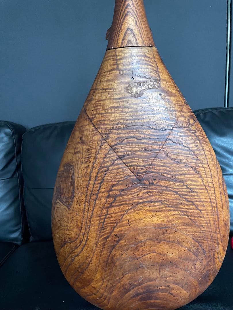 極上品　玉杢　五弦　筑前琵琶 時代物　和楽器