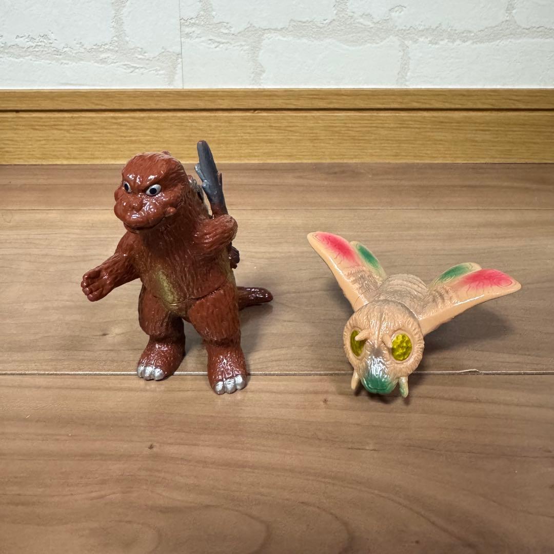 マーミット ミニソフビ 4点セット ゴジラ モスラ メガロ飛行 メーサー車