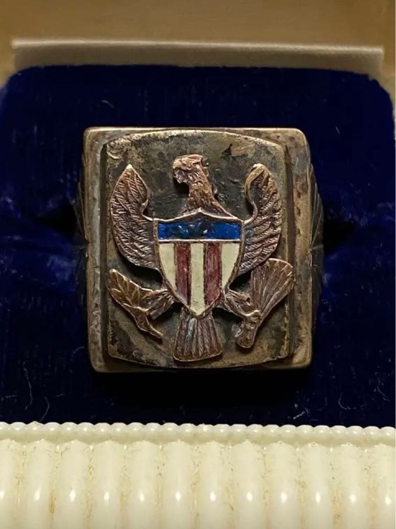 40s'ビンテージメキシカンリングarmyアメリカ国章デザイン ビンテージリング