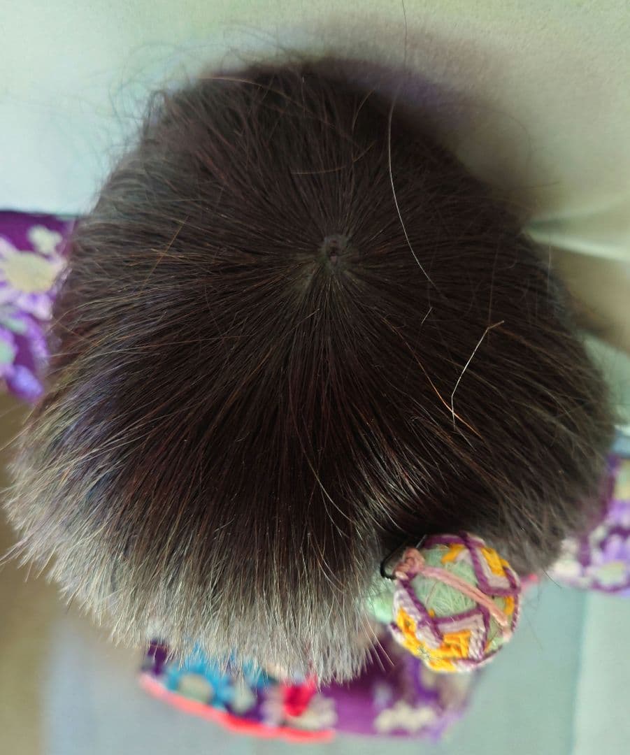 市松人形　小さな春水　昭和初期　10号　昭和初期　縮緬振袖　縮緬帯　アンティーク